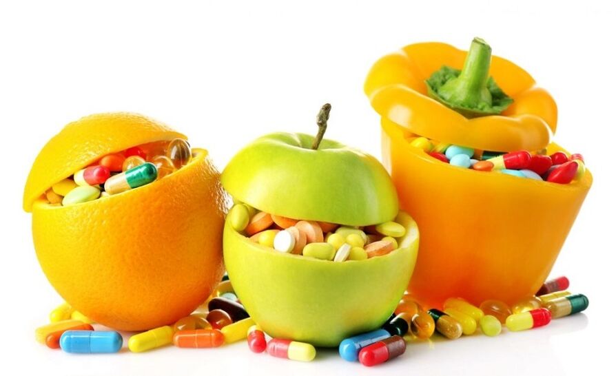 vitamin pikeun potency dina sayuran jeung bungbuahan